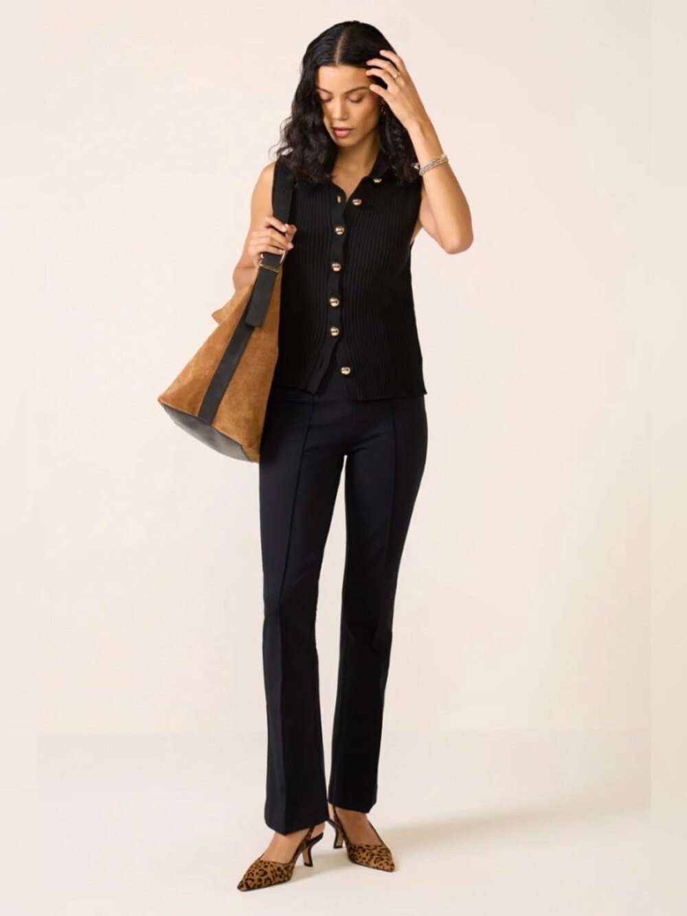 NWT Spanx Black Ponte Micro Flare Pants